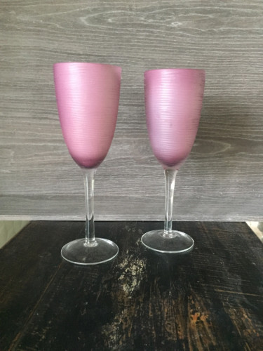 verres à vin Design violet Set de 4