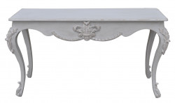 Console Patine Grise Style Louis XV - 130 x 40 x 75 cm