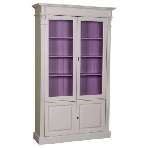 Bibliothèque Vitrine ROMANE - 120x39x197 cm