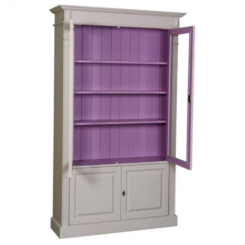 Bibliothèque Vitrine ROMANE - 120x39x197 cm