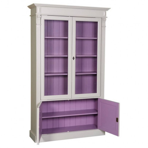 Bibliothèque Vitrine ROMANE - 120x39x197 cm