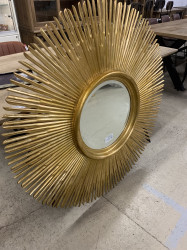 Miroir soleil doré 120cm