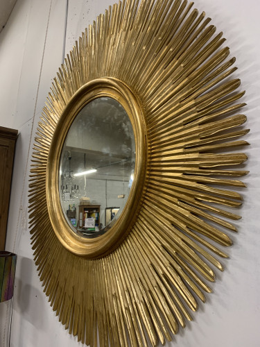 Miroir soleil doré 150cm