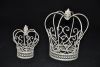 Set 2 Couronnes fer forge en Blanc antique
