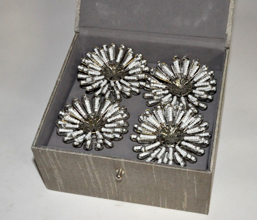 Coffret ronds de serviettes Marguerite