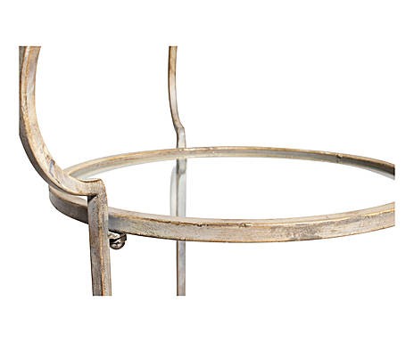 Petite Etagere ronde metal et verre