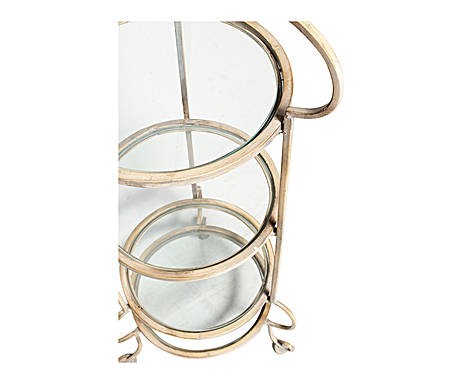 Petite Etagere ronde metal et verre