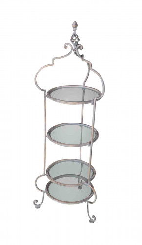 Petite Etagere ronde metal et verre