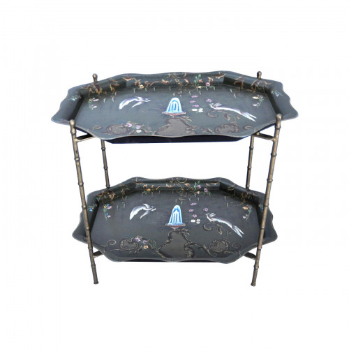 Plateau double sur pied