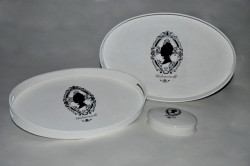 Set de 2 plateaux Ovales Silhouette Mademoiselle