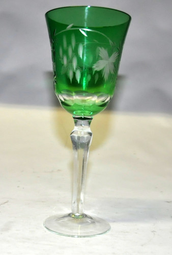 Set de 6 grands verres à pied verts