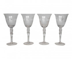 Verres à vin gravés Set de 4