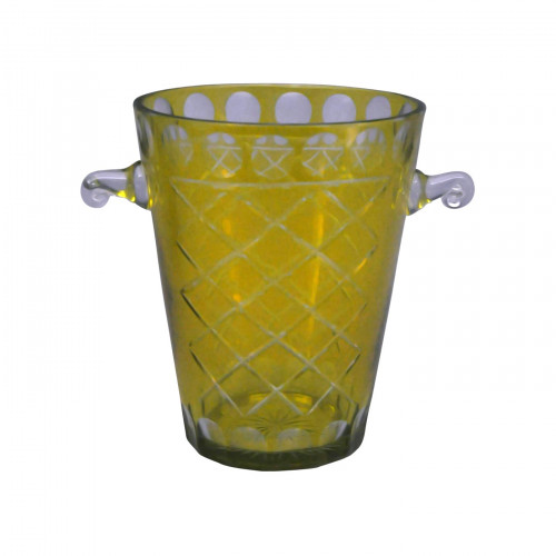 Seau à champagne en verre jaune