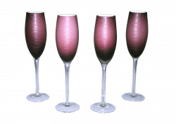 Flûtes à champagne design mauves set de 4