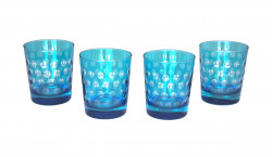 Verres à whisky turquoise set de 4