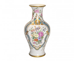 Grand Vase floral en porcelaine