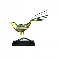 Oiseau design fer forgé au bec jaune