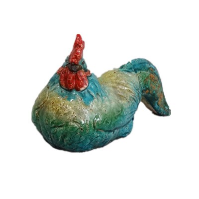 Coq Multicolor en Céramique