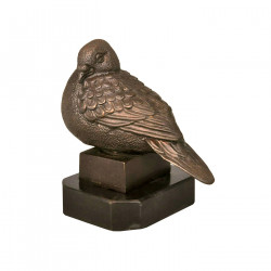 Pigeon en bronze sur base marbre