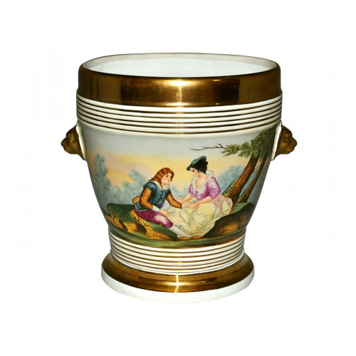 Cache-pot porcelaine style Louis Philippe