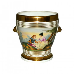 Cache-pot porcelaine style Louis Philippe