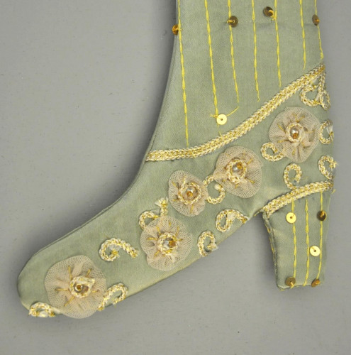 Botte noel décorative satin vert