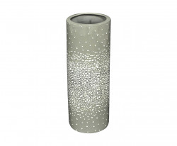 Vase design gris rouleau céramique grise et coquille d'oeuf
