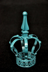 Couronne fer forge Bleue fer decor de table