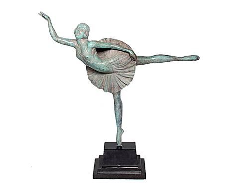 Statue de Danseuse en bronze style art déco
