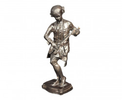 Statue de violoniste en bronze Mozart
