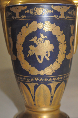 Vase bleu et doré Style Empire