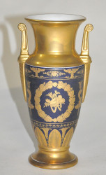 Vase bleu et doré Style Empire