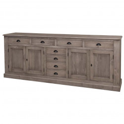 Grande enfilade en bois massif ROMANE - 239x47x93 cm