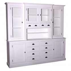 Grand buffet vaisselier ROMANE - 244x47x225 cm