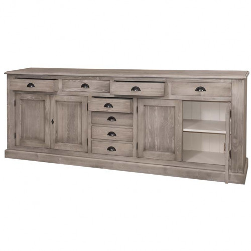 Grande enfilade en bois massif ROMANE - 239x47x93 cm