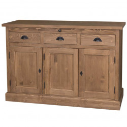 Buffet bas ROMANE en bois massif - 132x50x90 cm