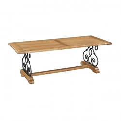 Table rectangulaire DUBLIN 100% chêne massif - 220x90x76 cm