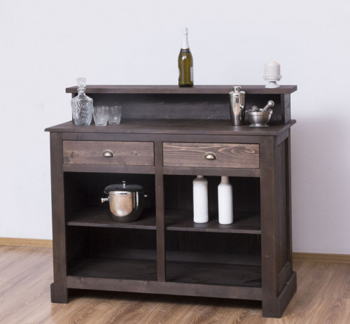 Comptoir Banque d'accueil en pin massif - 120x51x107 cm