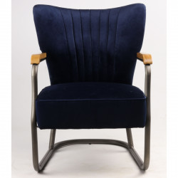 Ocean Blue fauteuil en velours