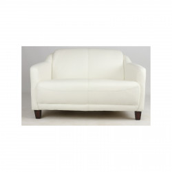 Canapé vintage OXFORD en cuir blanc