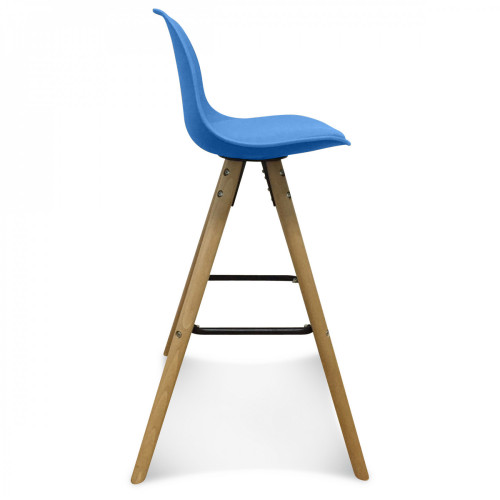 Chaise de bar scandinave bleue