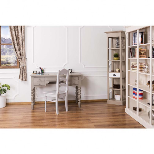 Bureau en bois massif avec 5 Tiroirs ROMANE | 130x65x83cm