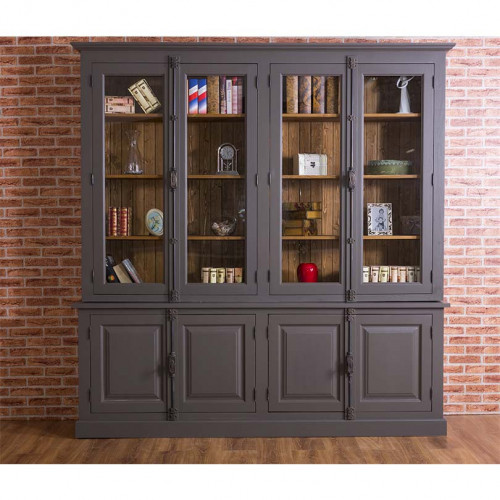 Buffet 4 Portes et 2 Tablettes ROMANE | 219x50x78cm