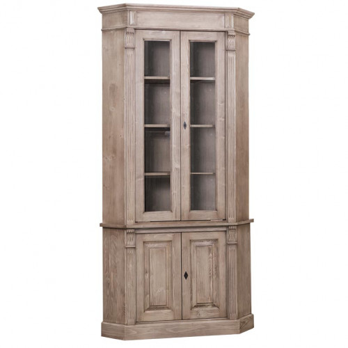 Buffet Vaisselier d'angle avec 4 portes | 114x54x228cm