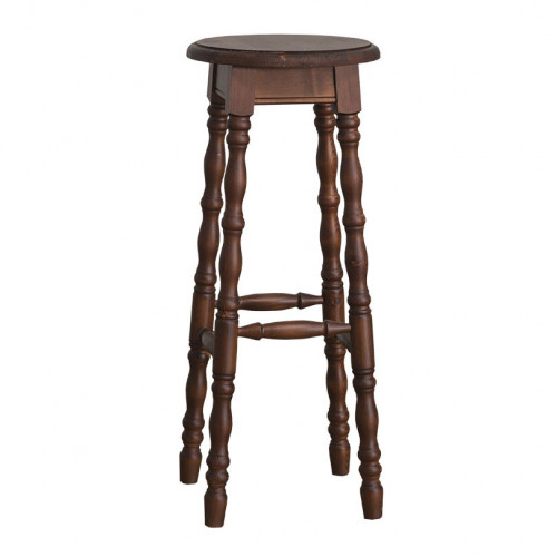 Tabouret de Bar en bois Massif ROMANE - 35x35x82cm