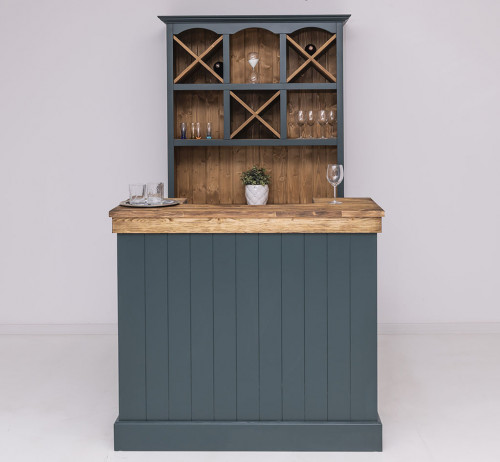 Fond de Bar en bois Massif ROMANE - 120x41x210cm