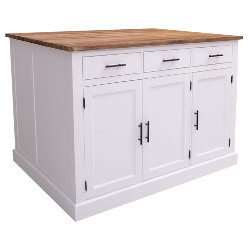 Ilot central en bois Massif ROMANE - 160x110x110cm