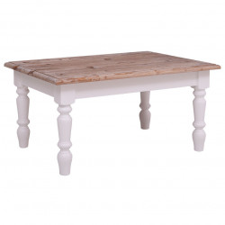 Table basse en bois massif ROMANE - 90x65x45cm