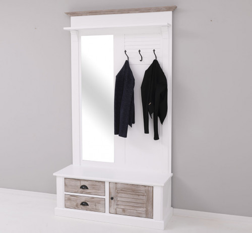Vestiaire en bois Massif ROMANE - 121x41x210cm