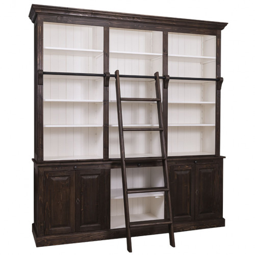 Grande Bibliothèque 2 corps ROMANE - 229x51x244 cm